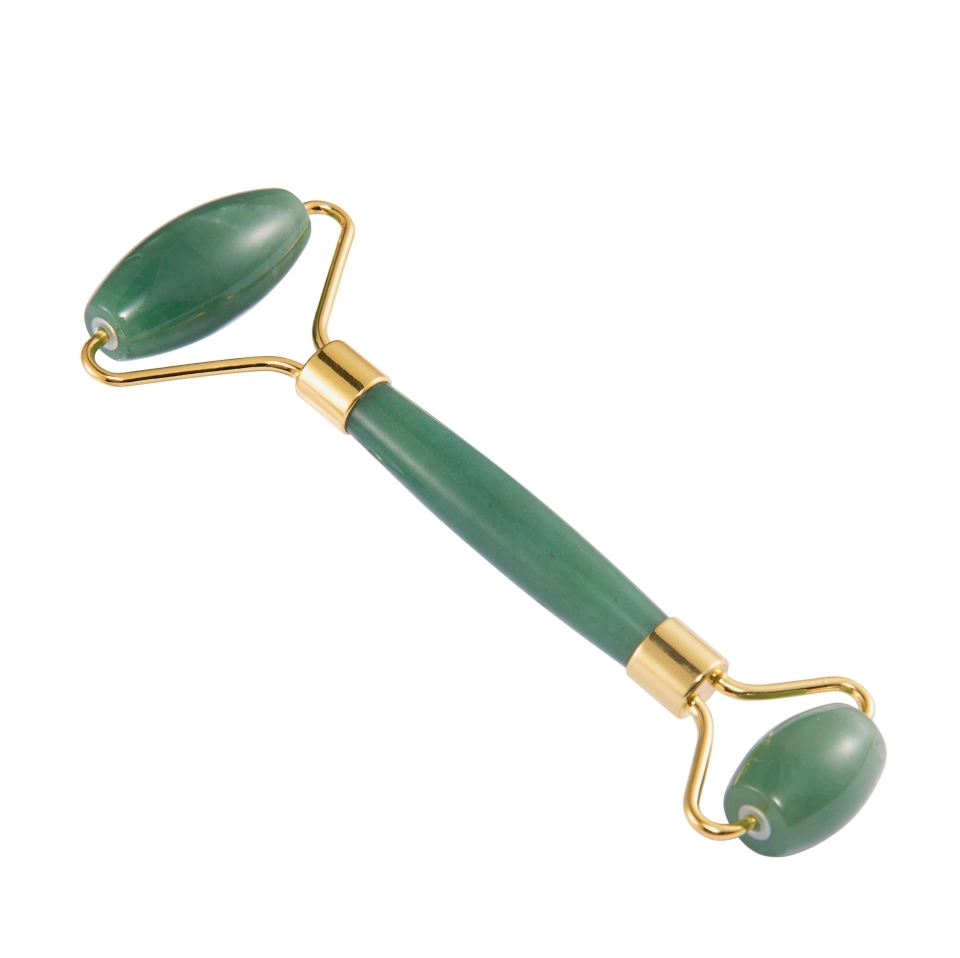 Green Aventurine Jade Roller 100% Natural Face Massager for Wrinkles