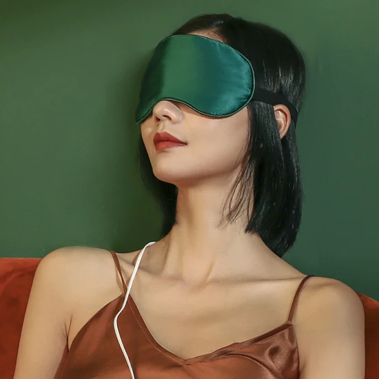 Masque chauffant pour les yeux imitation soie USB de voyage chaud pour les yeux secs